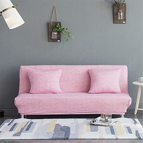 Hiseng Sofabezug 3 Sitzer Ohne Armlehne, Moderner Druck Clic Clac Sofahusse Stretch Schutzhülle Protector Bettcouch Schonbezug Couch überzug Sofabettüberzug (Rosa,120-155cm) von Hiseng