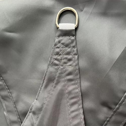 Hiseng Sonnensegel Wasserdicht Rechteckig, Baldachin Segel mit 4 Seilen UV Schutz 95% Atmungsaktiv Markise Tarp Terrasse Sonnenschutz Windschutz für Camping Balkon Garten (Hellgrau,2x4m) von Hiseng