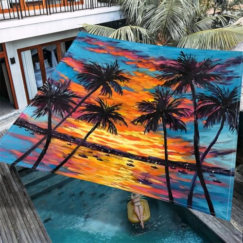 Hiseng Sonnensegel mit Ösen, Nordischer Strandstil Polyester Outdoor Markise, Sonnensegel Wasserdicht, Outdoor Wetterfest UV-Schut Markise, Tarp für Terrasse, Hinterhof, Garten (Gelb,1.8x1.8m) von Hiseng