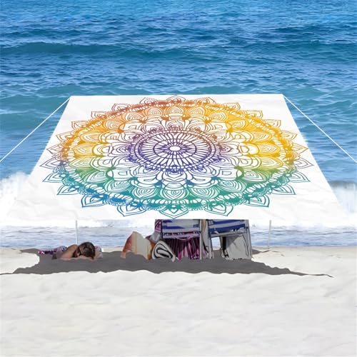 Hiseng Sonnensegel mit Ösen, Weißer Eleganter Druck Polyester Outdoor Markise, Sonnensegel Wasserdicht, Outdoor Wetterfest UV-Schut Markise, Tarp für Terrasse, Rasen, Garten (Gelb,1.8x1.8m) von Hiseng