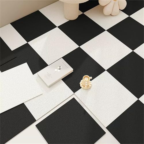 Hiseng Teppichfliesen Selbstklebend 30x30cm, 4/10/20/30 Stück Teppichfliesen Selbstliegend Rutschfeste Strapazierfähig Teppich Bodenbelag für Büro Wohnzimmer Schlafzimmer (20 Stück,Schwarz Weiss) Hiseng Teppichfliesen Selbstklebend 30x30cm, 4/10/20/30 Stück Teppichfliesen Selbstliegend Rutschfeste Strapazierfähig Teppich Bodenbelag für Büro Wohnzimmer Schlafzimmer (20 Stück,Schwarz Weiss) von Hiseng