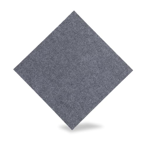 Hiseng Teppichfliesen Selbstklebend 30x30cm, Teppichfliesen Selbstliegend Rutschfeste Strapazierfähig Teppich Bodenbelag für Büro Wohnzimmer Schlafzimmer - 10/20/30 Stück (10 Stück,Anthrazit) von Hiseng