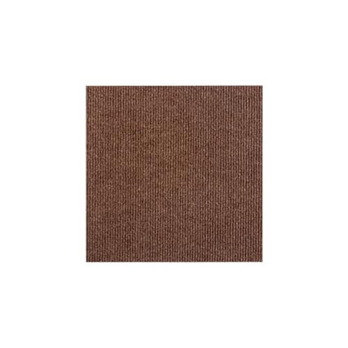 Hiseng Teppichfliesen Selbstklebend 30x30cm, Teppichfliesen Selbstliegend Rutschfeste Strapazierfähig Teppich Bodenbelag für Büro Wohnzimmer Schlafzimmer - 10/20/30 Stück (30 Stück,Braun) von Hiseng