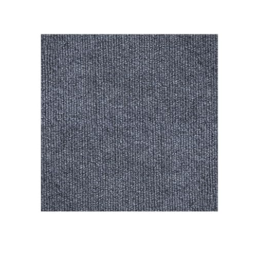 Hiseng Teppichfliesen Selbstklebend 30x30cm - 10/20/30 Stück Teppichfliesen Selbstliegend Rutschfeste Strapazierfähig Teppich Bodenbelag für Büro, Wohnzimmer, Schlafzimmer (10 Stück,Anthrazit) von Hiseng