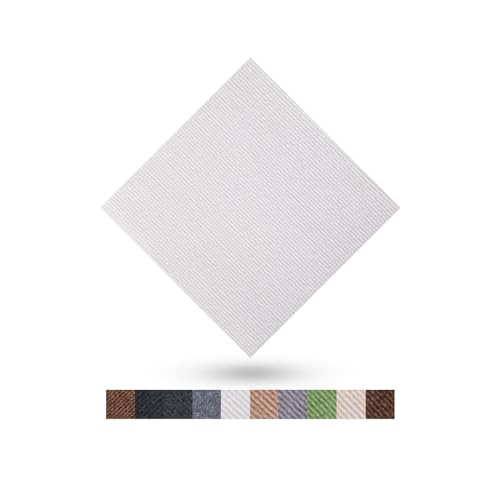 Hiseng Teppichfliesen Selbstklebend 30x30cm - 10/20/30 Stück Teppichfliesen Selbstliegend Rutschfeste Strapazierfähig Teppich Bodenbelag für Büro Wohnzimmer Schlafzimmer (30 Stück,Weiß) von Hiseng