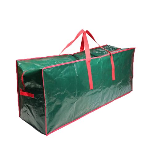 Hiseng Wasserdicht Weihnachtsbaumtasche, Weihnachtsbaum Aufbewahrungstasche, Weihnachtsbaum Tasche mit Tragegriffen, Weihnachtsbaum Transporthülle für Bäume zu 2 m (122x38x50cm,Grün) von Hiseng