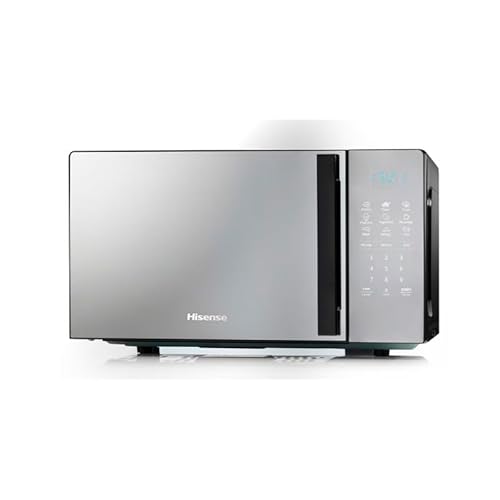 Hisense, H20MOMBS4HG, Mikrowelle 20 l, Türöffnung links, LED-Display mit Tasten, 9 Funktionen, 700 W, Rohrgrill, Spiegelfarbe von Hisense