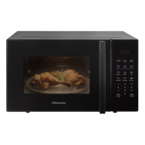 Hisense H23MOBS5HUK freistehende Mikrowelle 23 Liter – Schwarz, 40,6 x 48,3 x 30,5 cm (L x B x H) von Hisense