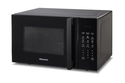 Hisense H29MOBS9HG-Mikrowelle mit Grill, 29 l, XL-Drehteller, 11 Leistungsstufen, Tür aus gehärtetem Glas, automatische Programme, Kochtimer, Schwarz von Hisense