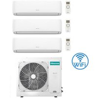 Hisense Hi Comfort Wifi R32 Trial Split Inverter Klimaanlage 7000 + 9000 + 18000 BTU mit E.U. 3AMW62U4RJC Klasse A++/A+ von Hisense