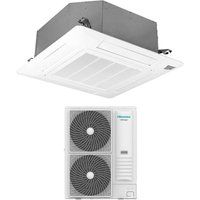 Inverter-Kassetten-Klimagerät Serie turbo 48000 Btu AUC140UR4RKC8 + AUW140U6RN8 R-32 Wi-Fi Optional mit Fernbedienung und Panel im Lieferumfang von Hisense