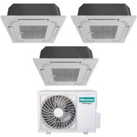 Hisense - Trial Split-Kassetten-Klimagerät 9+9+9 mit 3AMW72U4RFA R-32 Wi-Fi Optional 9000+9000 mit Fernbedienung und Panel im Lieferumfang - Neu von Hisense