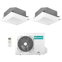 Dual split inverter kassetten-klimagerät 9+9 mit 2amw42u4rgc r-32 wi-fi optional 9000+9000 mit fernbedienung und panel inklusive - Hisense von Hisense