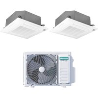 Hisense - Dual Split Inverter Kassetten-Klimagerät 9+9 mit 2AMW42U4RGC R-32 Wi-Fi Optional 9000+9000 mit Fernbedienung und Panel inklusive von Hisense