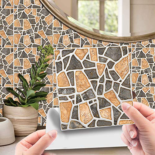 Hiser 20 Stück Küchenrückwand Fliesenaufkleber, 3D-Simulation Stein Ziegel Wasserdicht Ölfest Stickerfliesen Deko Selbstklebende für Küche Badezimmer Wohnzimmer Dekoration (Grauer Stein,15x15cm) Hiser 20 Stück Küchenrückwand Fliesenaufkleber, 3D-Simulation Stein Ziegel Wasserdicht Ölfest Stickerfliesen Deko Selbstklebende für Küche Badezimmer Wohnzimmer Dekoration (Grauer Stein,15x15cm) von Hiser