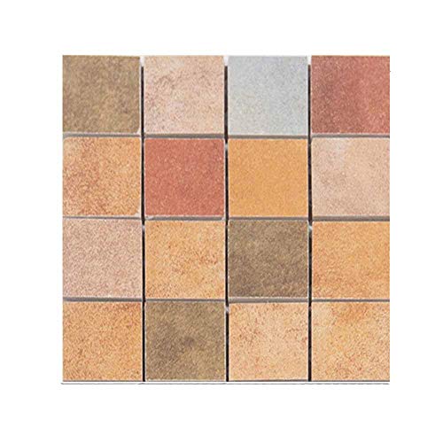 Hiser 10 Stück Küchenrückwand Fliesenaufkleber, Verschiedene Mosaik Wasserdicht Ölfest Stickerfliesen Deko Selbstklebende für Küche Badezimmer Wohnzimmer Dekoration (Orange,10x10cm) von Hiser