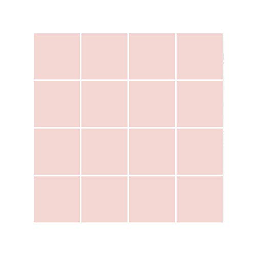 Hiser 10 Stück Küchenrückwand Fliesenaufkleber, Verschiedene Mosaik Wasserdicht Ölfest Stickerfliesen Deko Selbstklebende für Küche Badezimmer Wohnzimmer Dekoration (Rosa,10x10cm) von Hiser