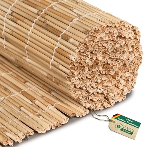 Hiss Reet® Schilf Sichtschutz, Schilfrohrmatte Exklusiv I Perfekter Windschutz & Sichtschutz für Balkon, Zaun & Garten I Verschiedene Größen (150 x 300 cm) von Hiss Reet