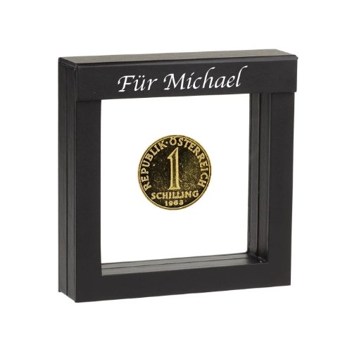 Historia 1 Schilling vergoldete Münze 1969 in Präsentations-Etui mit Ihrer individuellen Namens-Gravur Historia 1 Schilling vergoldete Münze 1969 in Präsentations-Etui mit Ihrer individuellen Namens-Gravur von Historia