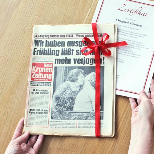 Zeitung aus Österreich vom Tag der Geburt 1934 - historische Originalzeitung als Geschenkidee zum Geburtstag von Historia