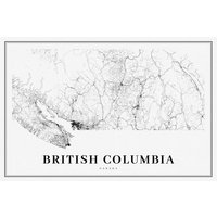British Columbia, Südteil, A Modern Map, Karte Auf Schwerer Baumwollleinwand, 45 X 65 cm, 18 24" Ca von HistoricMapsofCanada