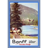 Canadian Pacific, Banff in The Rockies Ver. Ii, Reiseposter Nachgedruckt Auf Schwerer Baumwollleinwand, 50 X 70 cm, 20 25" Ca von HistoricMapsofCanada