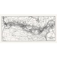 Canadian Pacific Railway & Connections, 1938, Vintage Karte Auf Langlebiger Baumwollleinwand, 50 X 70 cm Oder 20X25" Ca von HistoricMapsofCanada