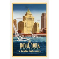 Das Royal York, Toronto, Von Canadian Pacific, Ver. Ii, Reiseposter Auf Schwerer Baumwollleinwand, 50 X 70 cm, 20 25" Ca von HistoricMapsofCanada