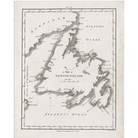 Eine Karte Von Neufundland, Stockdale Auth., 1794, Auf Schwerer Baumwollleinwand, 50 X 70 cm, 20 25" Ca von HistoricMapsofCanada