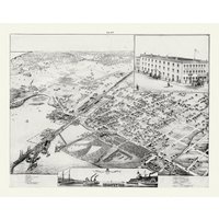 Eine Vogelperspektive Von Collingwood, Ontario, Brosius Auth., 1879, Karte Auf Langlebiger Baumwollleinwand, 50 X 70 cm Oder Ca von HistoricMapsofCanada