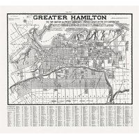 Hamilton, Ontario, 1913, Karte Auf Schwerer Baumwollleinwand, 50 X 70 cm, 20 25" Ca von HistoricMapsofCanada