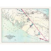 Landkarte Abschwungteil Der Westküste Von Vancouver Island, G. B. Martin , Auth., 1897, Karte Auf Schwerem Baumwollleinen, Ca. 20 X 25" von HistoricMapsofCanada