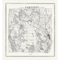 Muskoka-Haliburton, Humphrey Township, 1893, Karte Auf Schwerer Baumwollleinwand, 20 X 25" Ca von HistoricMapsofCanada