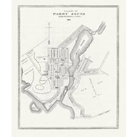 Muskoka-Haliburton, Parry Sound Village, 1893, Karte Auf Schwerer Baumwollleinwand, 20 X 25" Ca von HistoricMapsofCanada