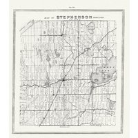 Muskoka-Haliburton, Stephenson Township, 1893, Karte Auf Schwerer Baumwollleinwand, 20 X 25" Ca von HistoricMapsofCanada