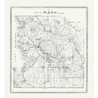 Muskoka-Haliburton, Watt Township, 1893, Karte Auf Schwerer Baumwollleinwand, 20 X 25" Ca von HistoricMapsofCanada