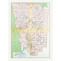 Muskoka & Parry Sound District, 1893, Karte Auf Schwerer Baumwollleinwand, 20 X 25" Ca von HistoricMapsofCanada