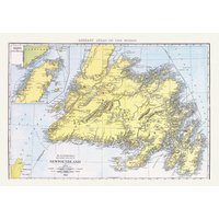 Neufundland, 1912, Rand Mcnally Und Company von HistoricMapsofCanada