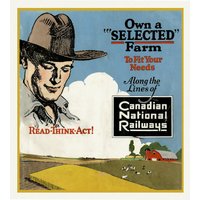 Own A Selected Farm, Canadian National Railway, Vintage Poster Auf Schwerer Baumwollleinwand, 50 X 70 cm, 20 25" Ca von HistoricMapsofCanada