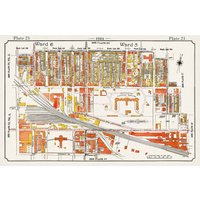 Teller 21, Toronto West, Parkdale, Gladstone Hotel, Asylum, 1924, Karte Auf Schwerer Baumwollleinwand, 20 X 30" Oder 50 75cm. Ca von HistoricMapsofCanada