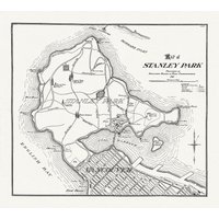 Vancouver, Karte Von Stanley Park, 1916, Auf Schwerer Baumwollleinwand, 45 X 65 cm, 18 24" Ca von HistoricMapsofCanada