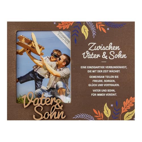 History & Heraldry Personalisierter Bilderrahmen für Kinder, Babybilderrahmen Holzoptik, 18,5 x 14,2 cm, mit Spruch - Bilderrahmen Vater & Sohn History & Heraldry Personalisierter Bilderrahmen für Kinder, Babybilderrahmen Holzoptik, 18,5 x 14,2 cm, mit Spruch - Bilderrahmen Vater & Sohn von History & Heraldry
