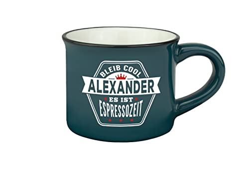 Persönliche Espresso Tasse - Alexander |Steinzeug|50ml| von History & Heraldry