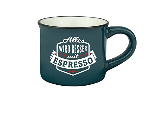 Persönliche Espresso Tasse - Alles wird besser |Steinzeug|50ml| von History & Heraldry