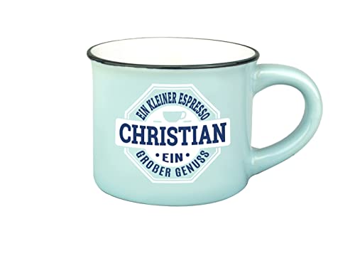 Persönliche Espresso Tasse - Christian |Steinzeug|50ml| von History & Heraldry