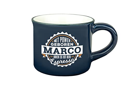 Persönliche Espresso Tasse - Marco |Steinzeug|50ml| von History & Heraldry