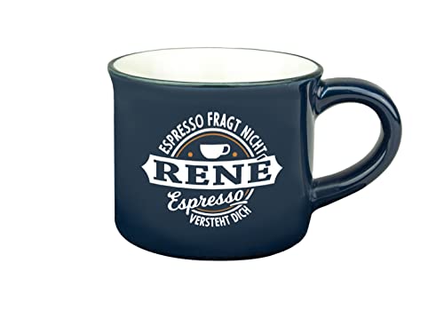 Persönliche Espresso Tasse - René | Steinzeug | 50ml | von History & Heraldry