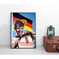 Poster 10 Jahre Ddr Ostdeutschland Deutschland Kunsdruck Plakat Vintage Propaganda Print Home Decor Wall Art von Historyonyourwall