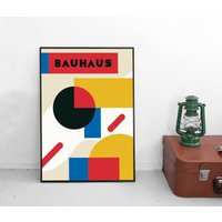 Poster Bauhaus Design Ausstellung 1923 Deutschland Weimar Werbung Vintage Art Kunstdruck von Historyonyourwall