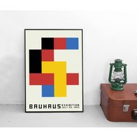 Poster Bauhaus Design Ausstellung 1923 Weimar Deutschland Werbung Vintage Plakat Kunstdruck Art Wall Print Home Decor Iii von Historyonyourwall